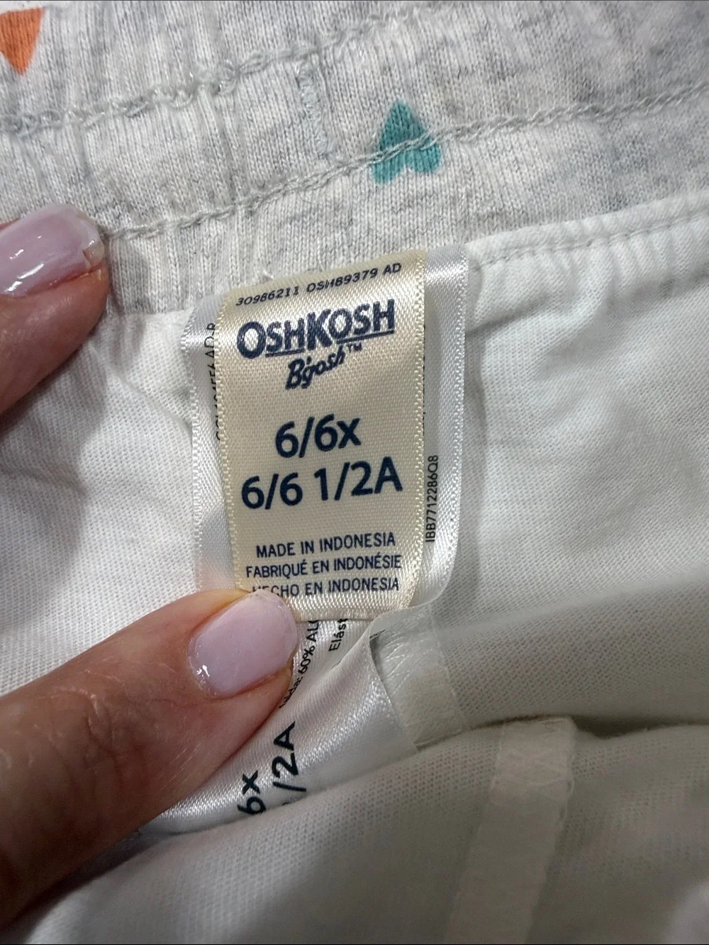 OshKosh B'gosh Girls White Striped Knit Skirt & Light Gray Heart Skirt